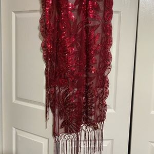 Beautiful sequined scarf, shrug, headwrap
